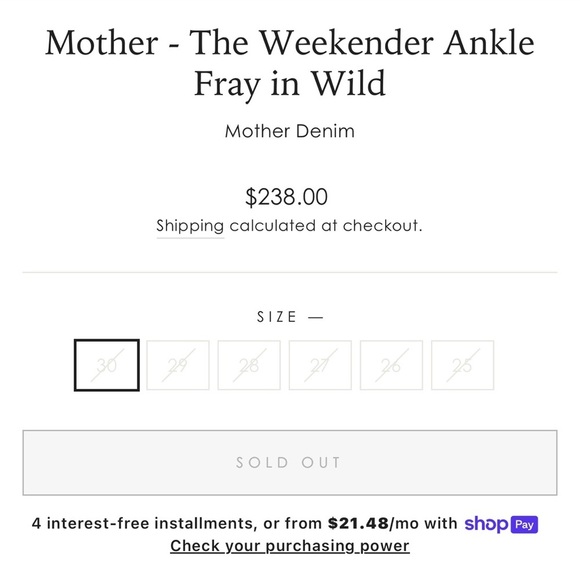 MOTHER Weekender Ankle Fray Size 25 in Wild! - Picture 11 of 16
